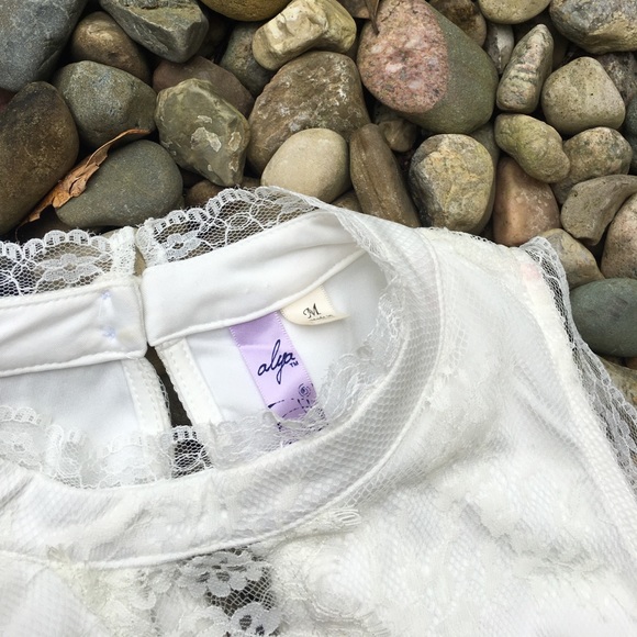 Alya Sleeveless Lace High Neck Dress Medium - Picture 8 of 11